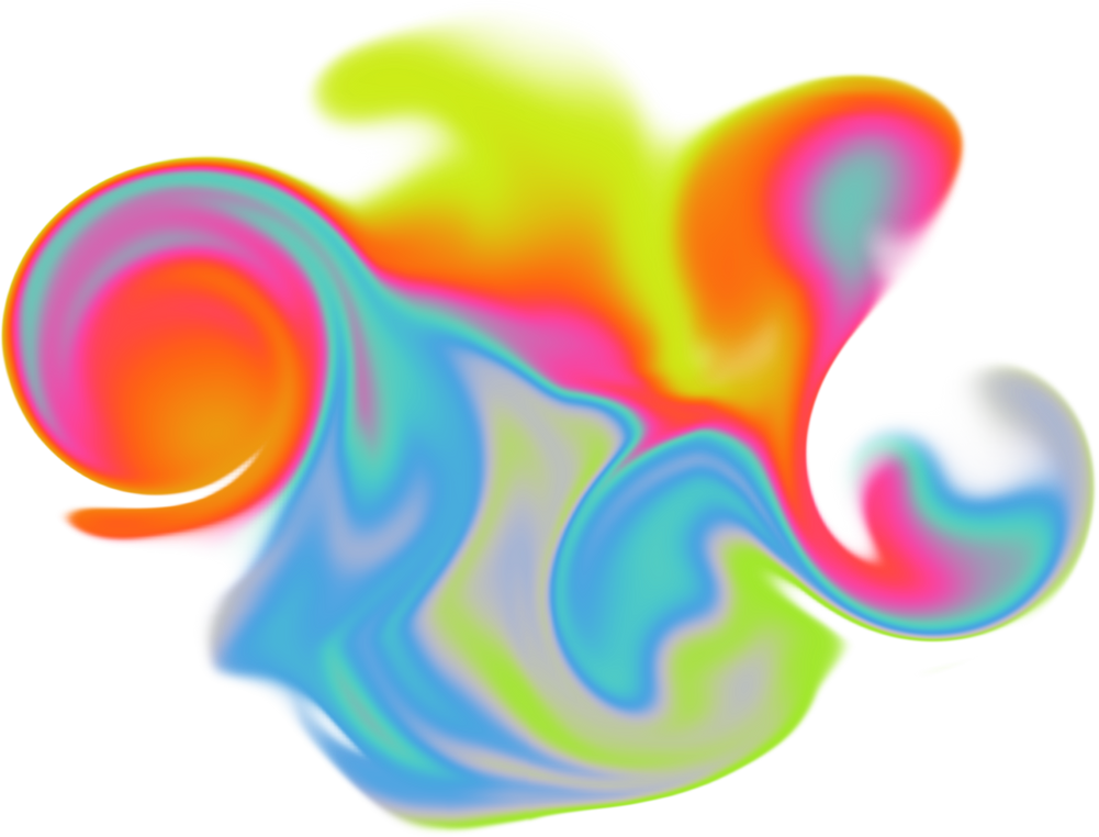 Transparent Colorful Liquid Blob