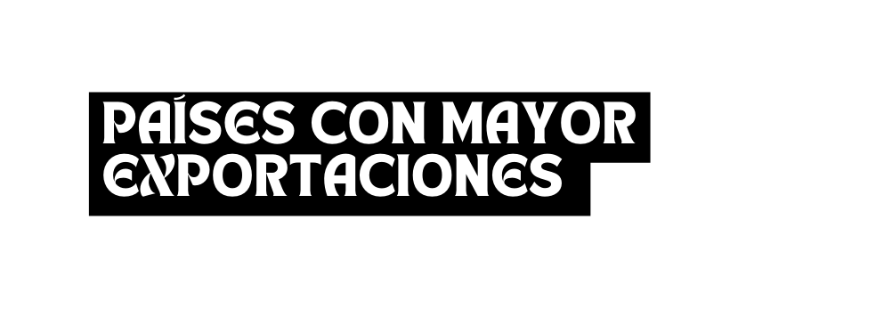 Países con mayor exportaciones